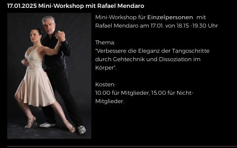 Mini-Workshop vor der Milonga am Freitagabend im Almacén in St. Gallen